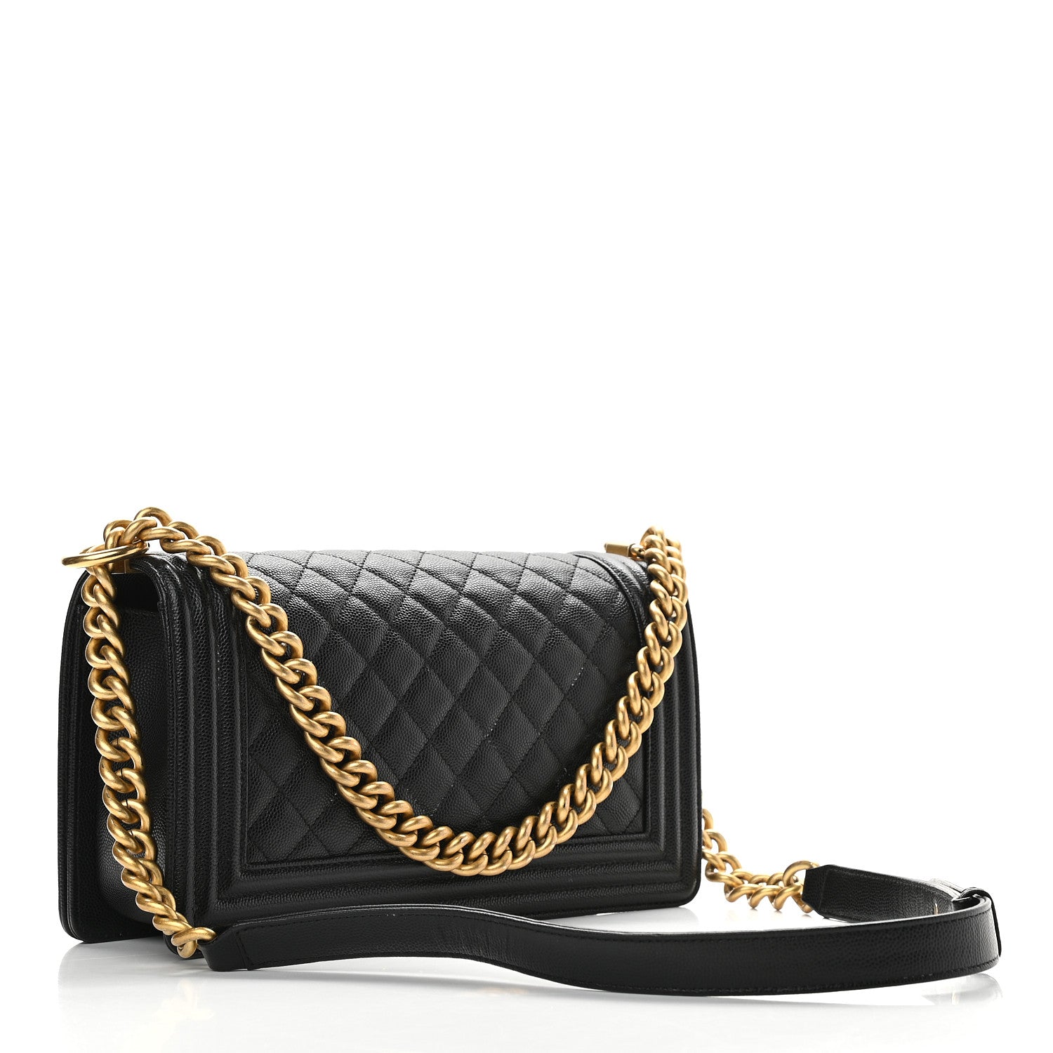 Chanel Caviar Quilted Medium Boy Flap Black 2 of 8