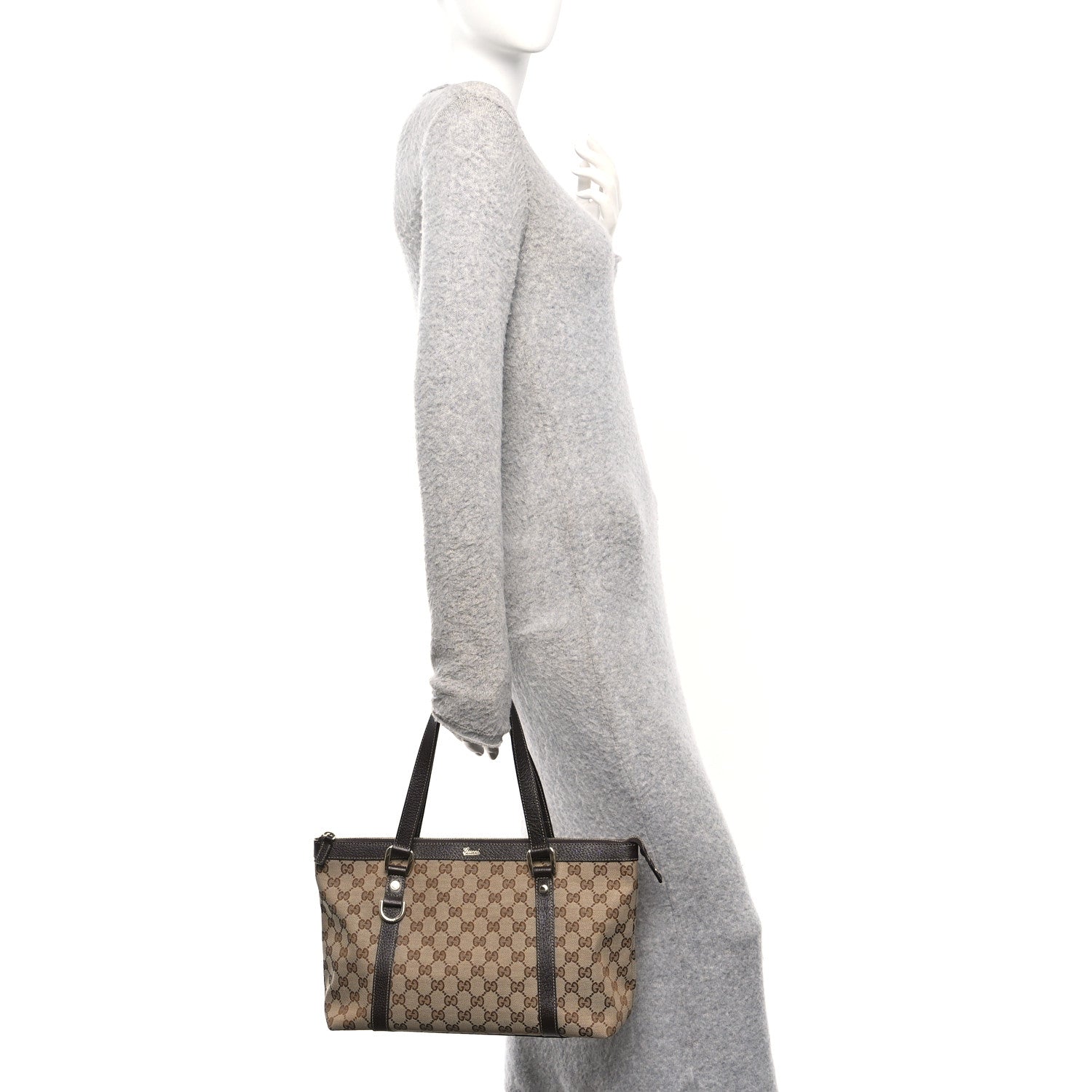 Gucci Monogram Medium Abbey Tote Brown 2 of 10