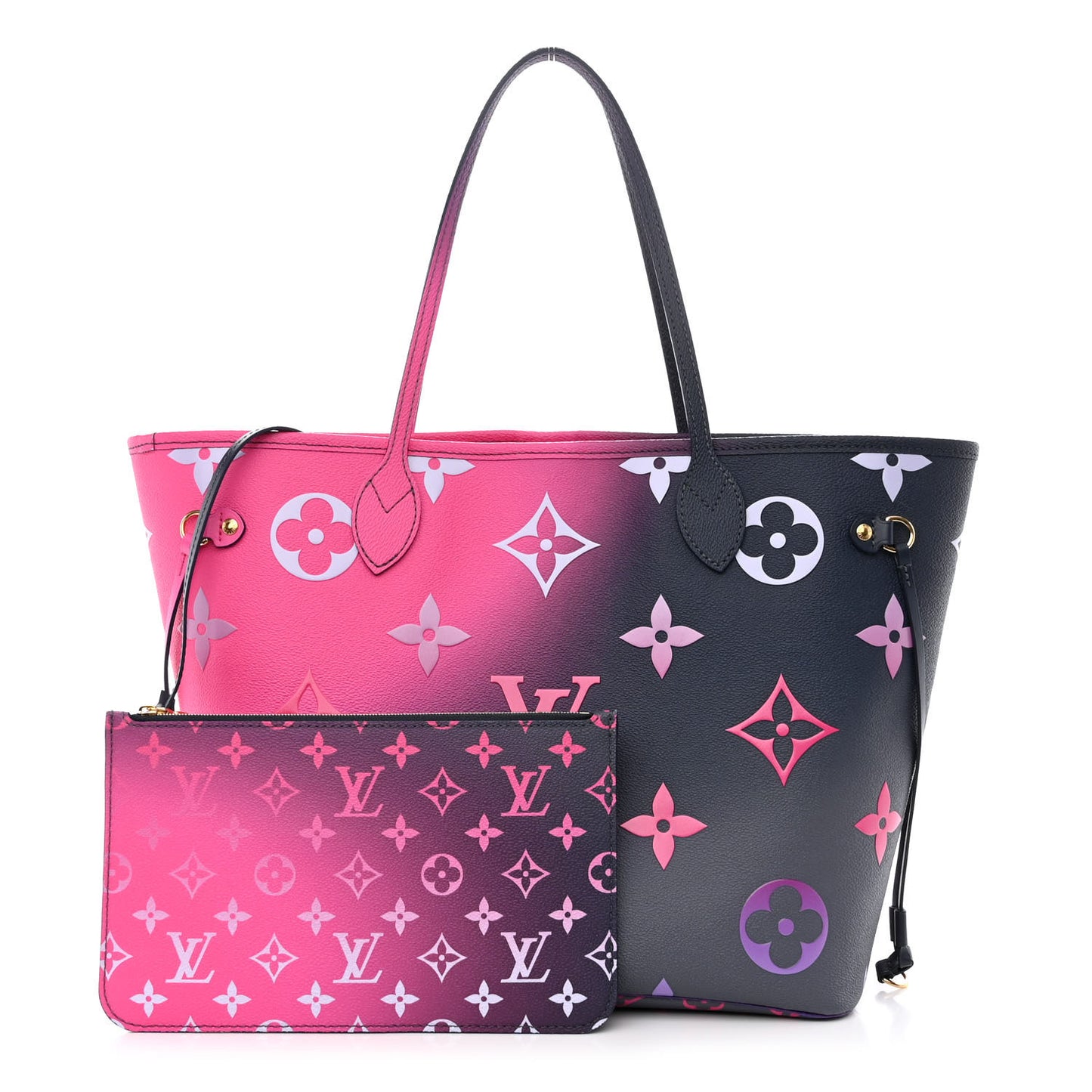 Monogram Giant Spring In The City Neverfull MM Midnight Fuchsia