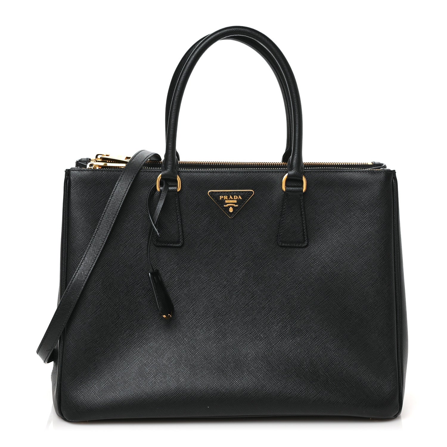 Prada Saffiano Large Galleria Double Zip Tote Black 1 of 8