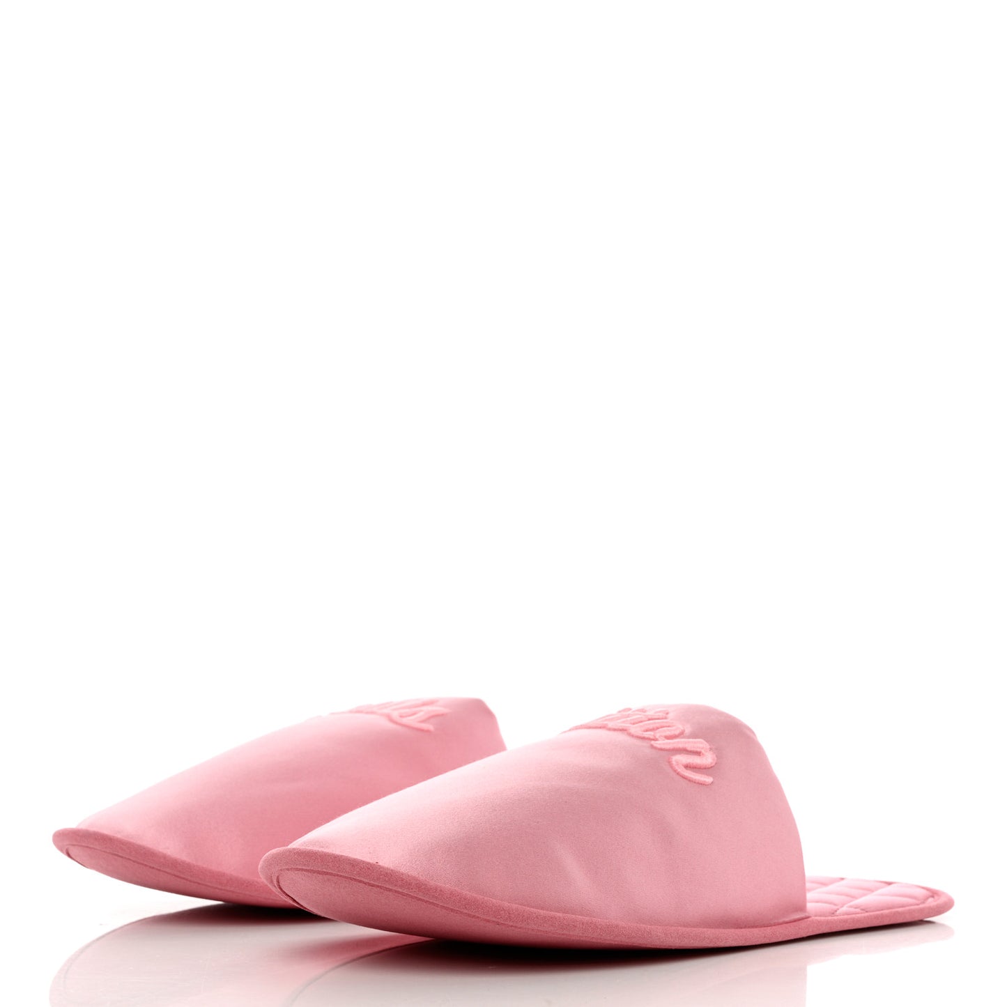 Satin LV Suite Flat Mule 40-41 Rose