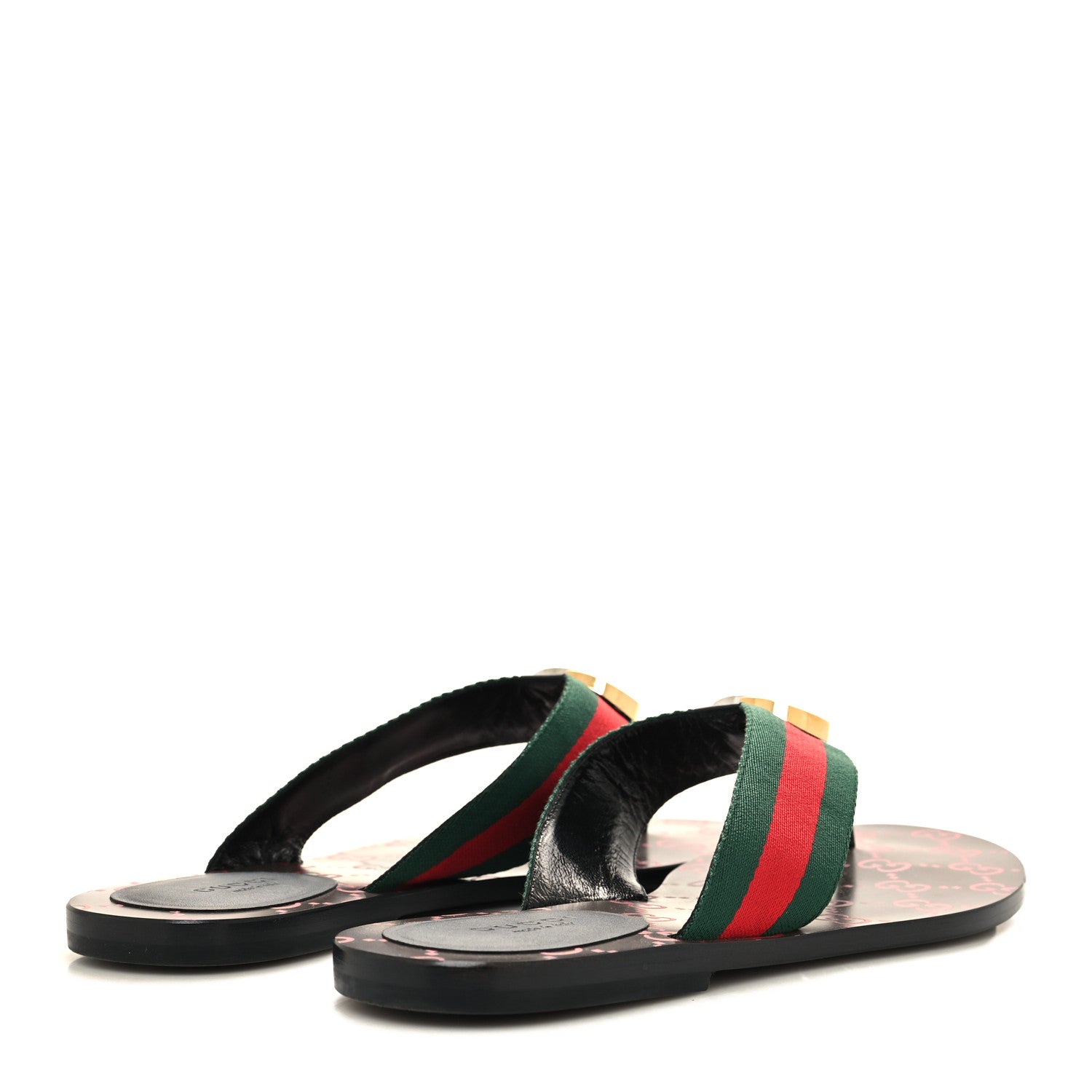 Gucci Canvas Web Womens Kika Thong Sandals 39.5 4 of 8