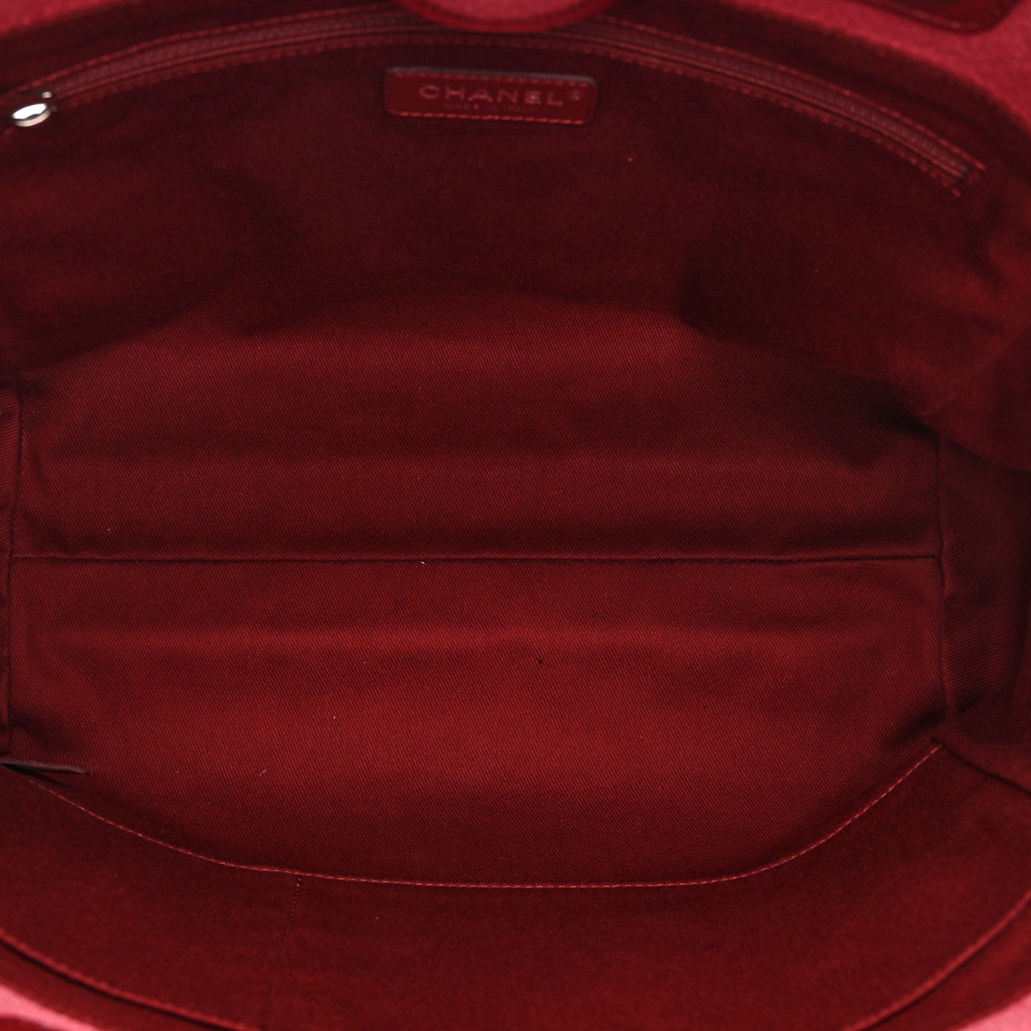 Chanel Canvas Small Deauville Tote Red 5 of 10