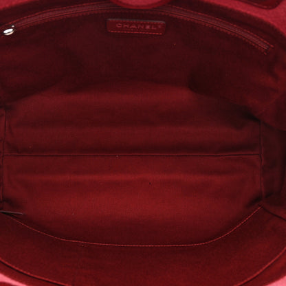 Chanel Canvas Small Deauville Tote Red 5 of 10