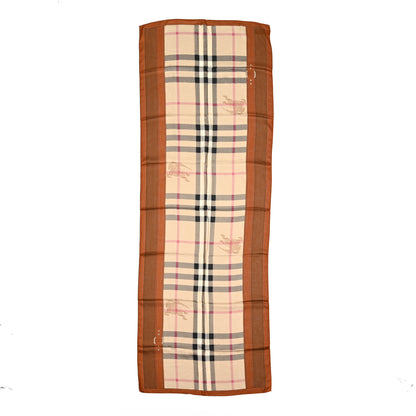 Burberry Modal Silk Haymarket Check Scarf Bronze 1 of 4