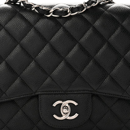 Chanel Caviar Quilted Jumbo Single Flap Black 8 of 11