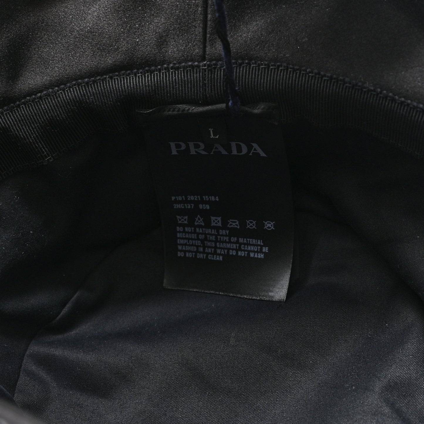 Paillettes Logo Bucket Hat L Black