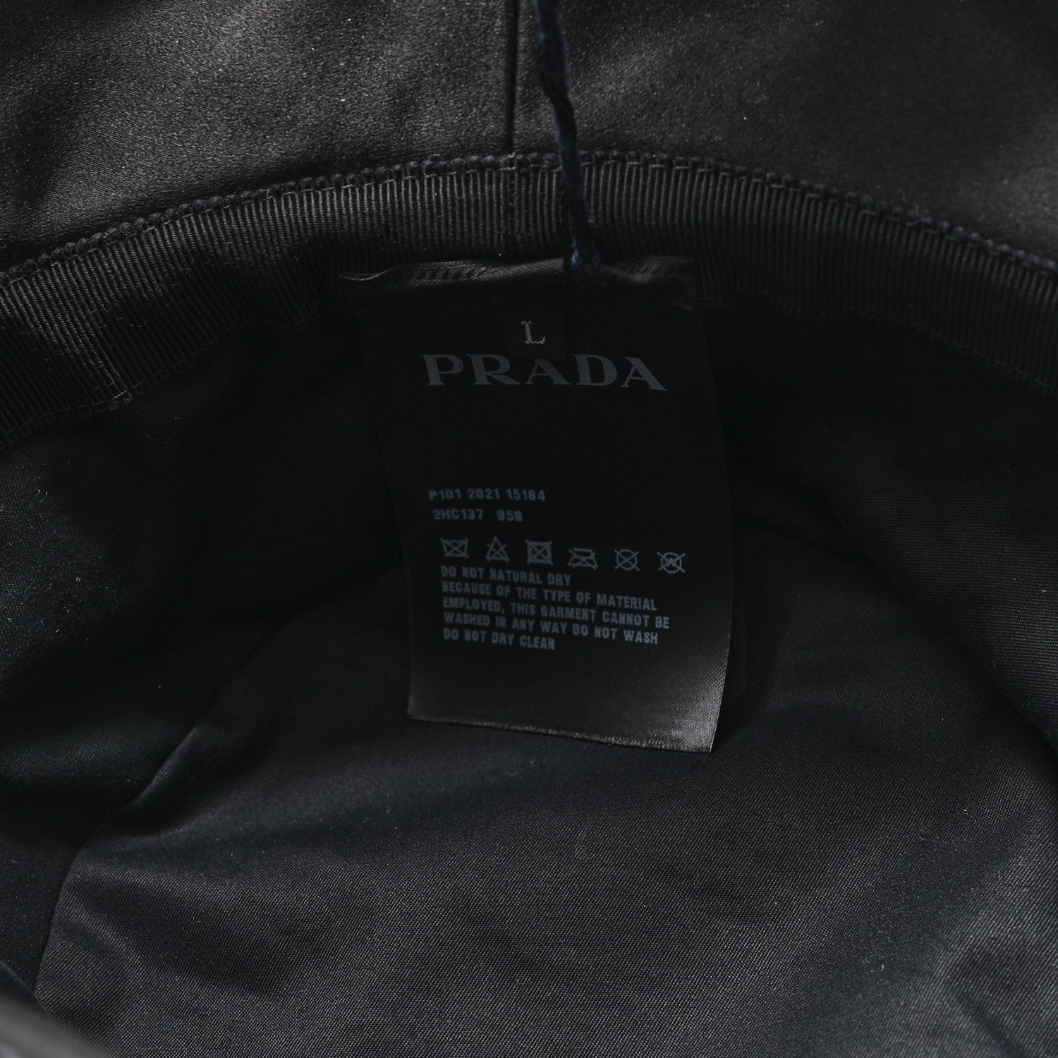 Prada Paillettes Logo Bucket Hat L Black 8 of 8