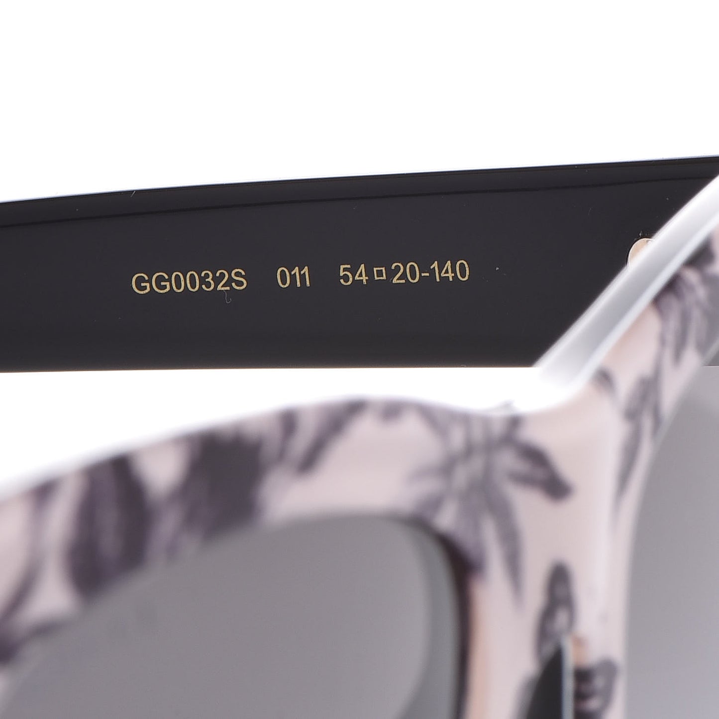 Acetate Herbarium Print Square Frame Sunglasses GG0032S Grey