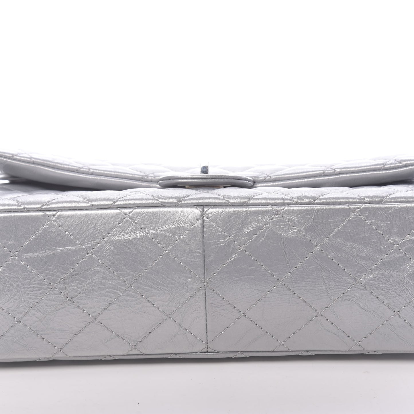 Metallic Aged Calfskin Quilted 2.55 Reissue 226 Flap Silver