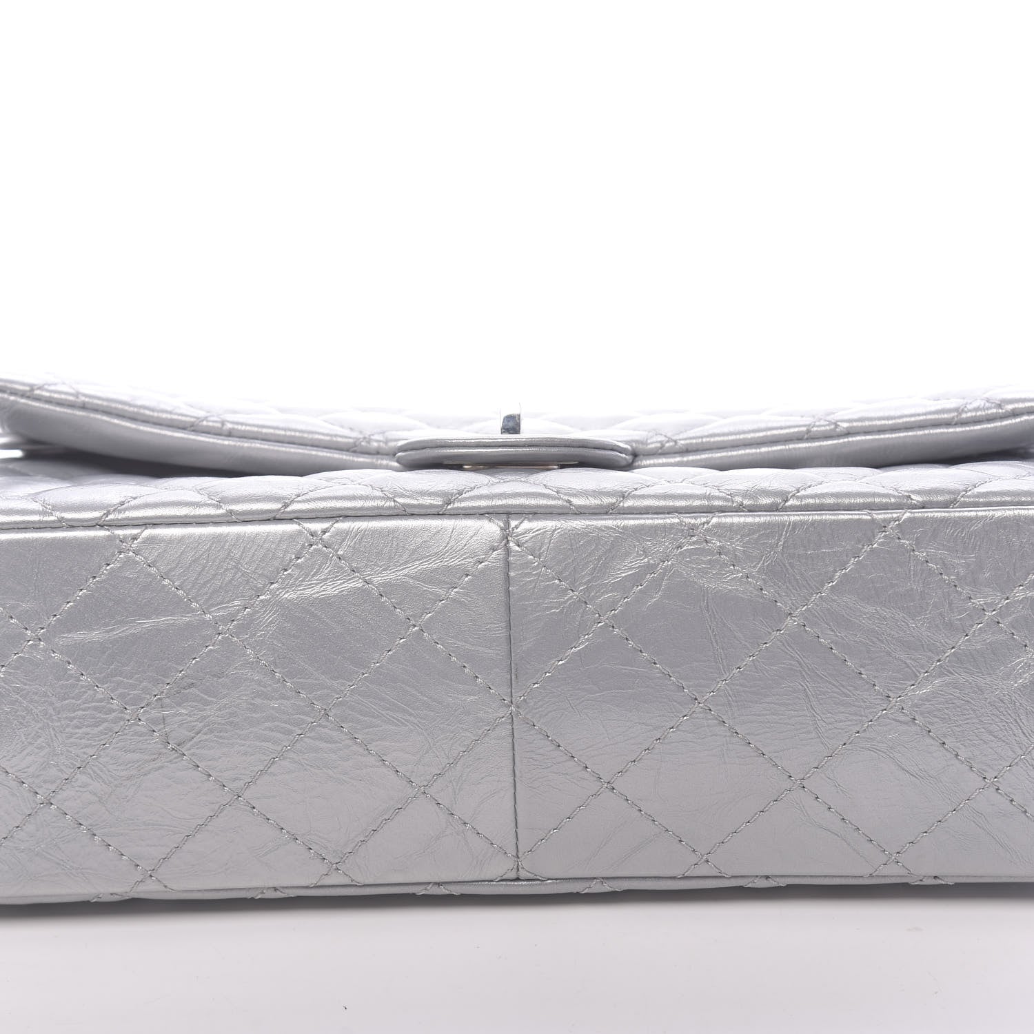 Chanel Metallic Aged Calfskin Quilted 2.55 Reissue 226 Flap Silver 10 of 11