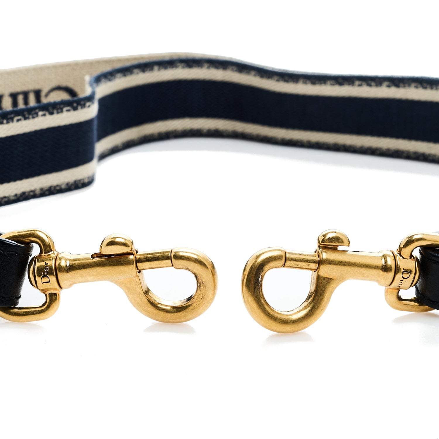 Christian Dior Canvas Embroidered Shoulder Strap Blue 3 of 3