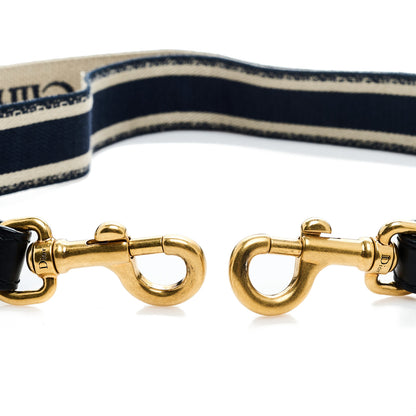 Christian Dior Canvas Embroidered Shoulder Strap Blue 3 of 3