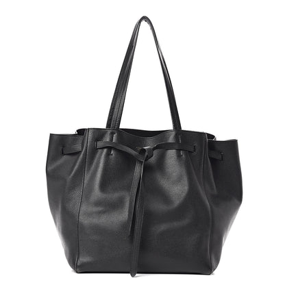 Celine Soft Grained Calfskin Small Belt Cabas Phantom Black 1 of 11