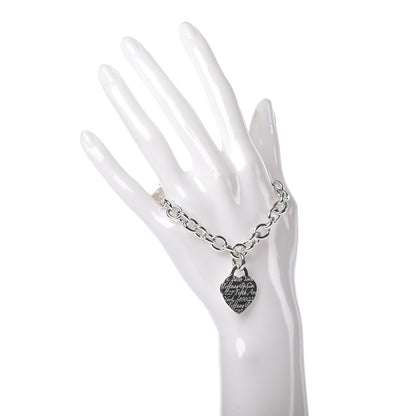 Tiffany Sterling Silver Notes Heart Tag Toggle Bracelet 2 of 6