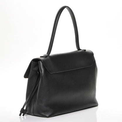 Louis Vuitton Calfskin Lockme MM Black 3 of 6