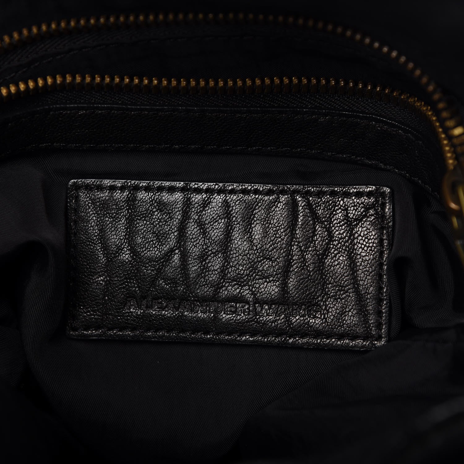 Alexander Wang Pebbled Lambskin Diego Bucket Bag Black Antique Brass Hardware 6 of 11