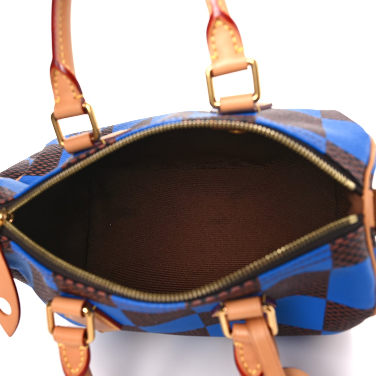Damier Pop Speedy Bandouliere 25 Blue