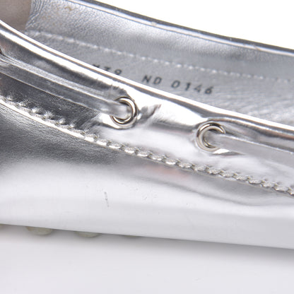 Louis Vuitton Calfskin Monogram Gloria Loafers 39 Silver 7 of 11