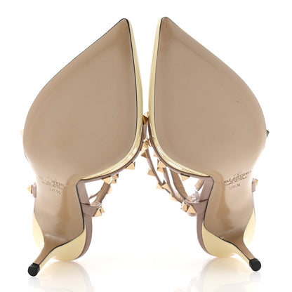 Valentino Garavani Patent Nappa Rockstud Ankle Strap 65mm Pumps 36.5 Light Ivory Poudre 6 of 8