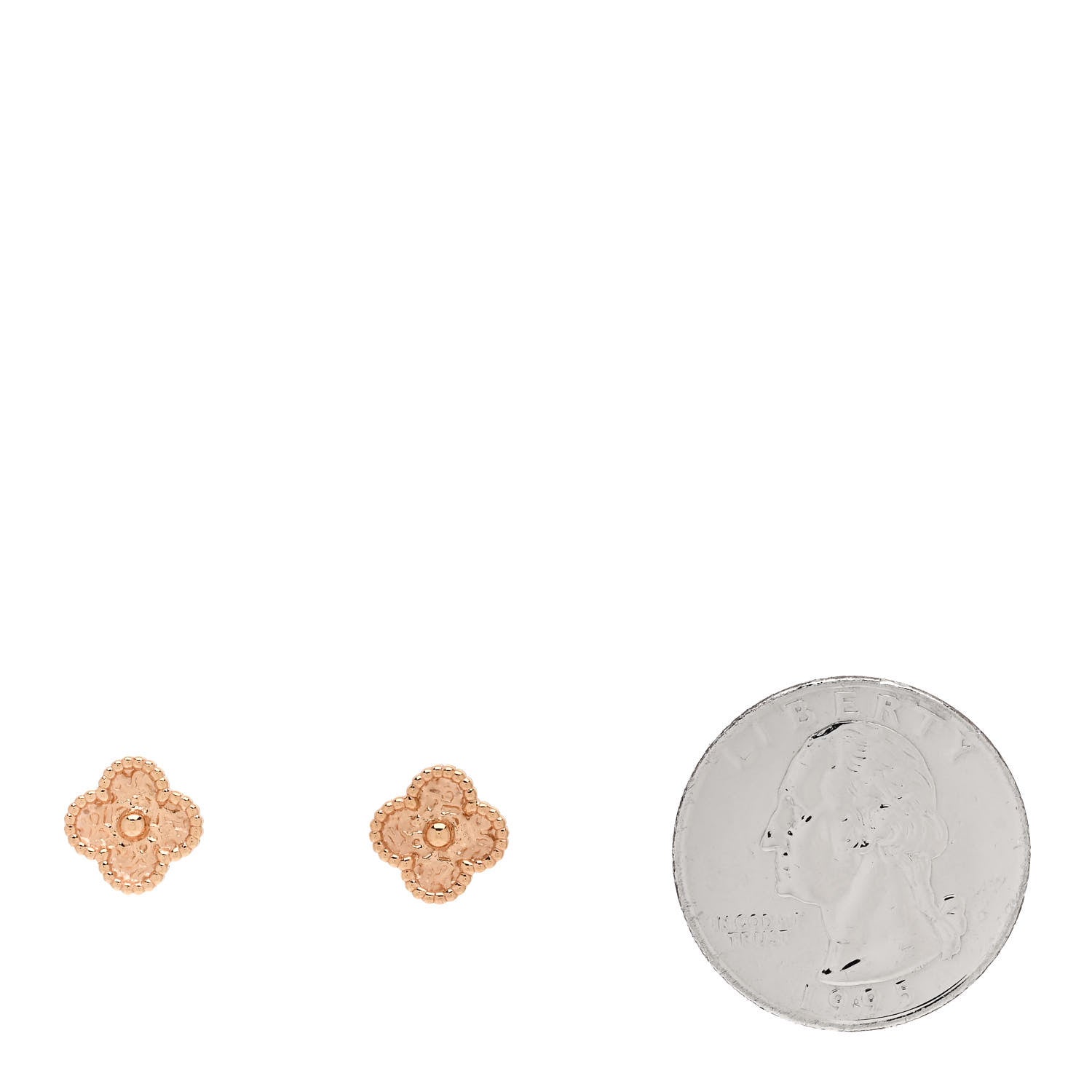 Van Cleef & Arpels 18K Rose Gold Sweet Alhambra Earrings 2 of 5