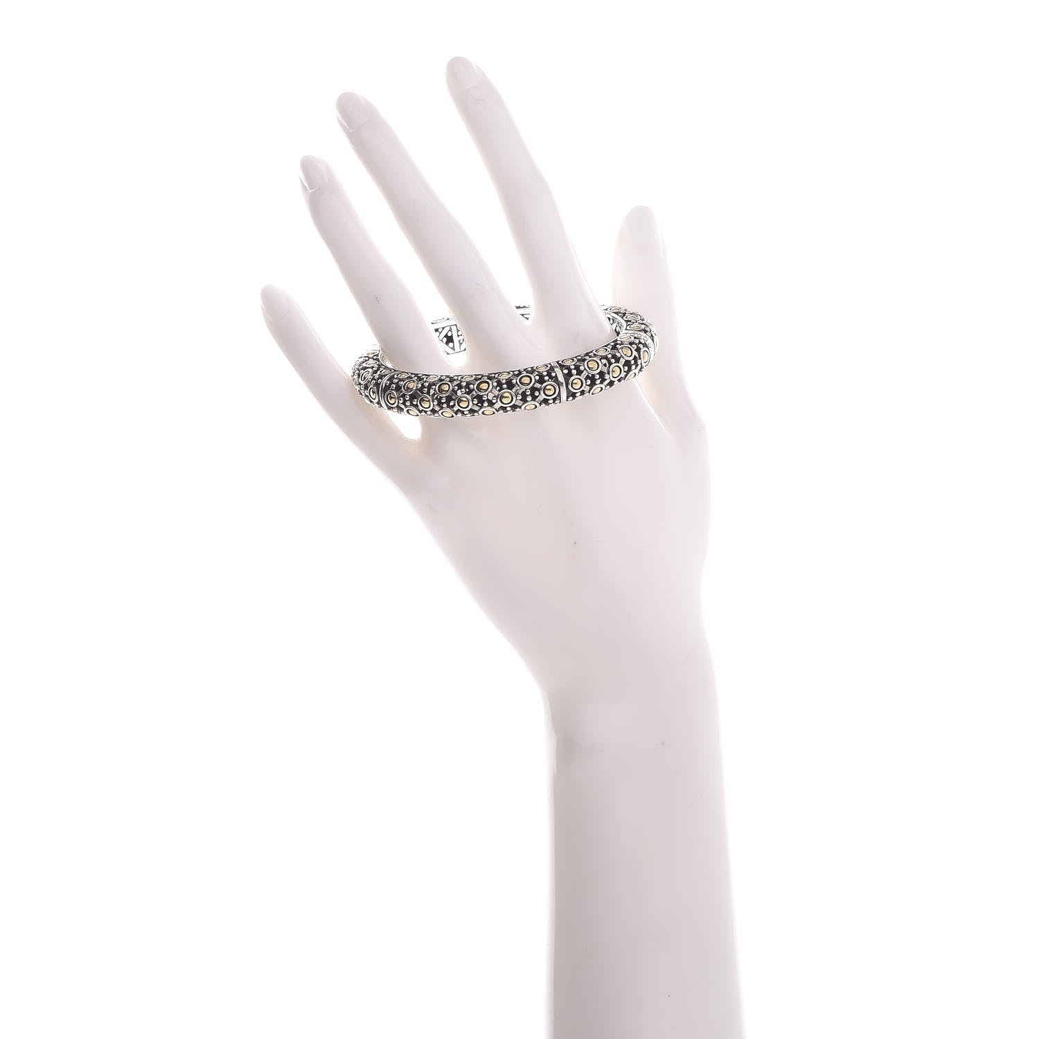 John Hardy Sterling Silver 18K Yellow Gold Jaisalmer Bangle Bracelet 2 of 5