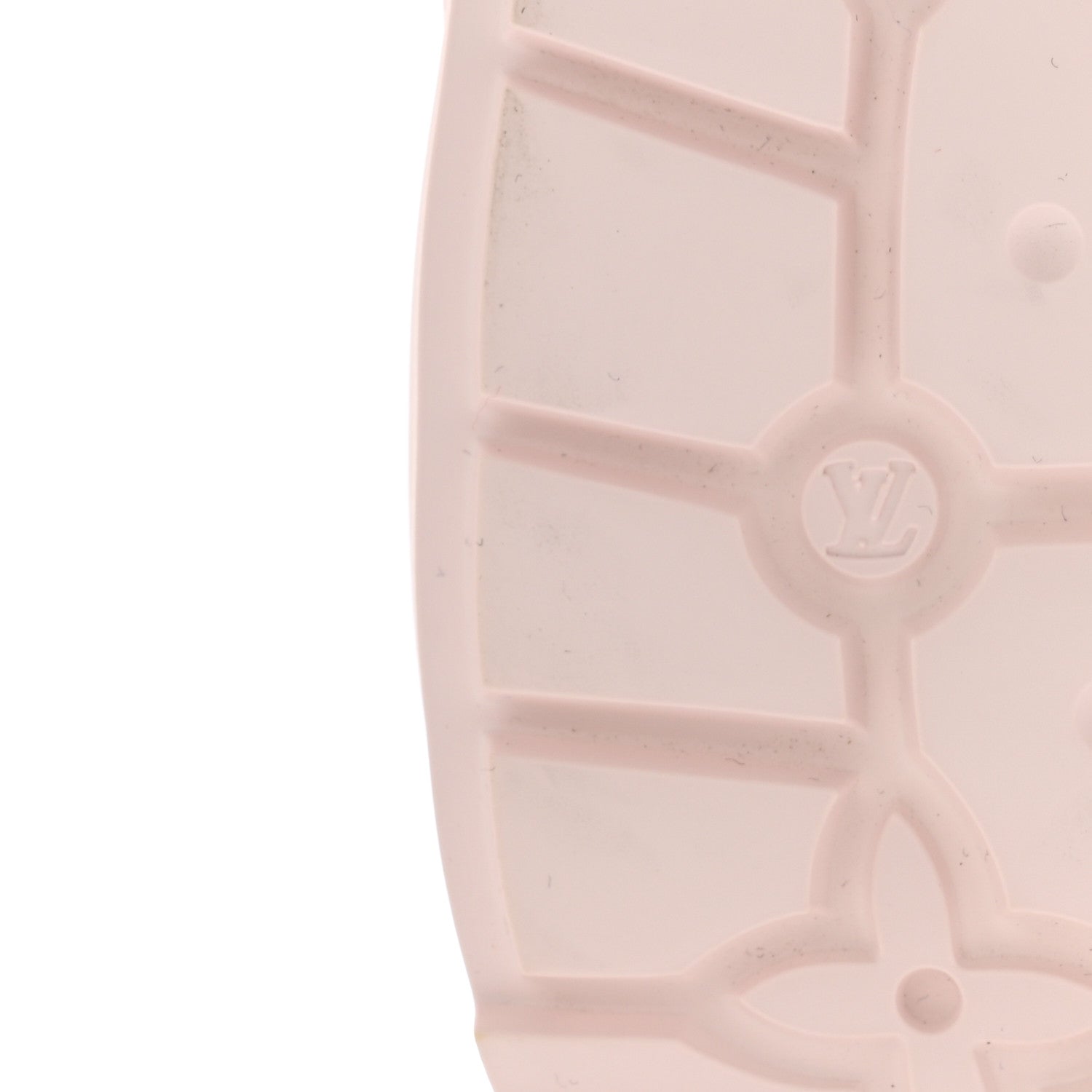 Louis Vuitton Rubber Monogram Embossed Pool 55 Flat Comfort Mule 38 Rose Clair 9 of 9