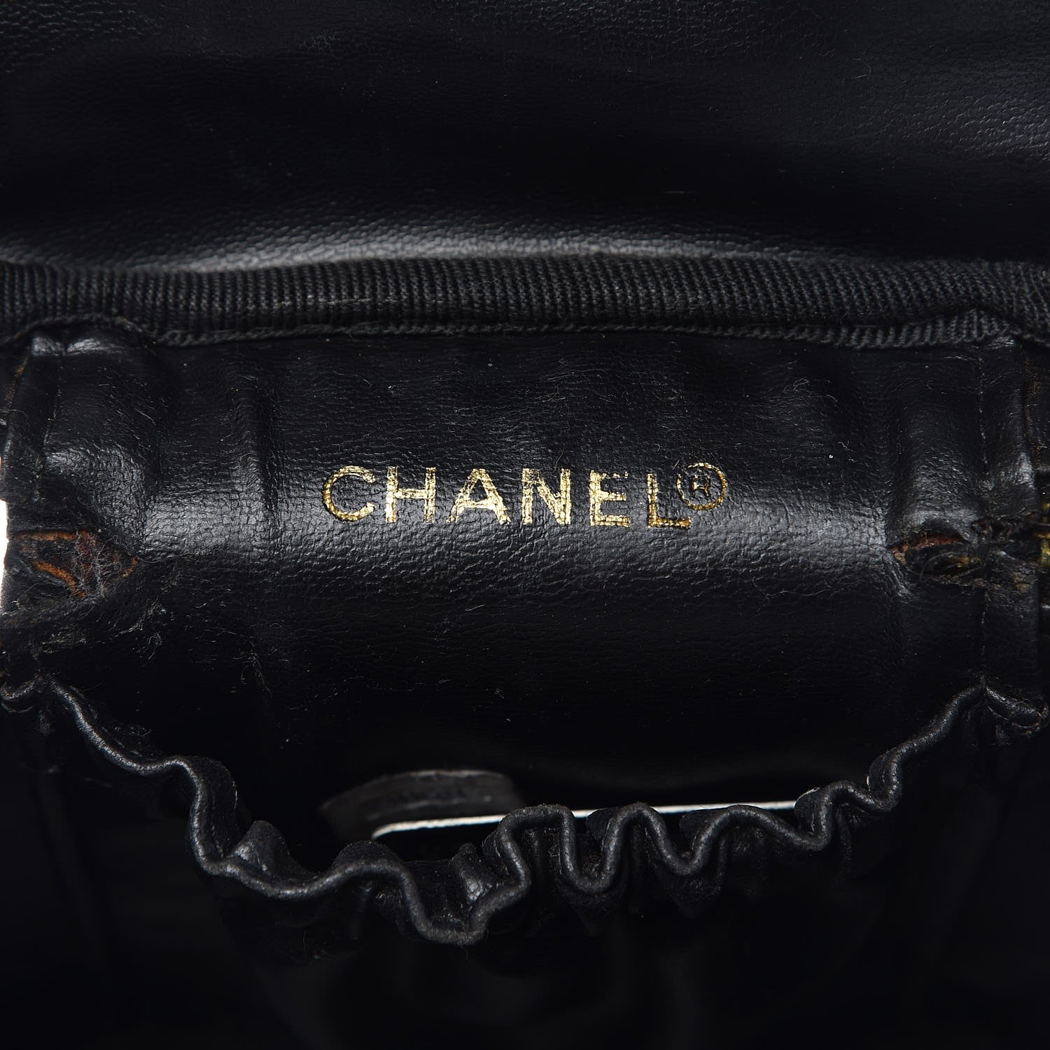 Chanel Lambskin Vanity Cosmetic Case Black 6 of 19