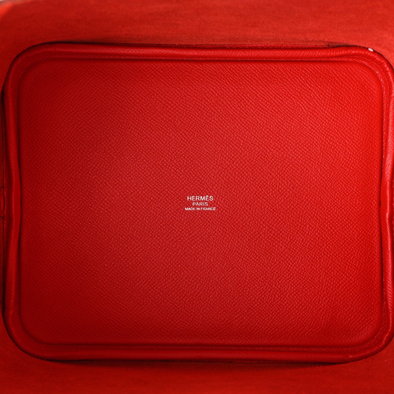 Hermes Epsom Tressage De Cuir Picotin Lock 22 MM Rouge Coeur Bleu du Nord Rouge H 5 of 18