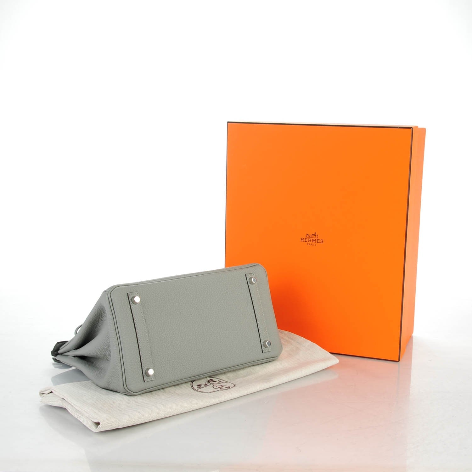 Hermes Togo Birkin 30 Gris Mouette 6 of 28