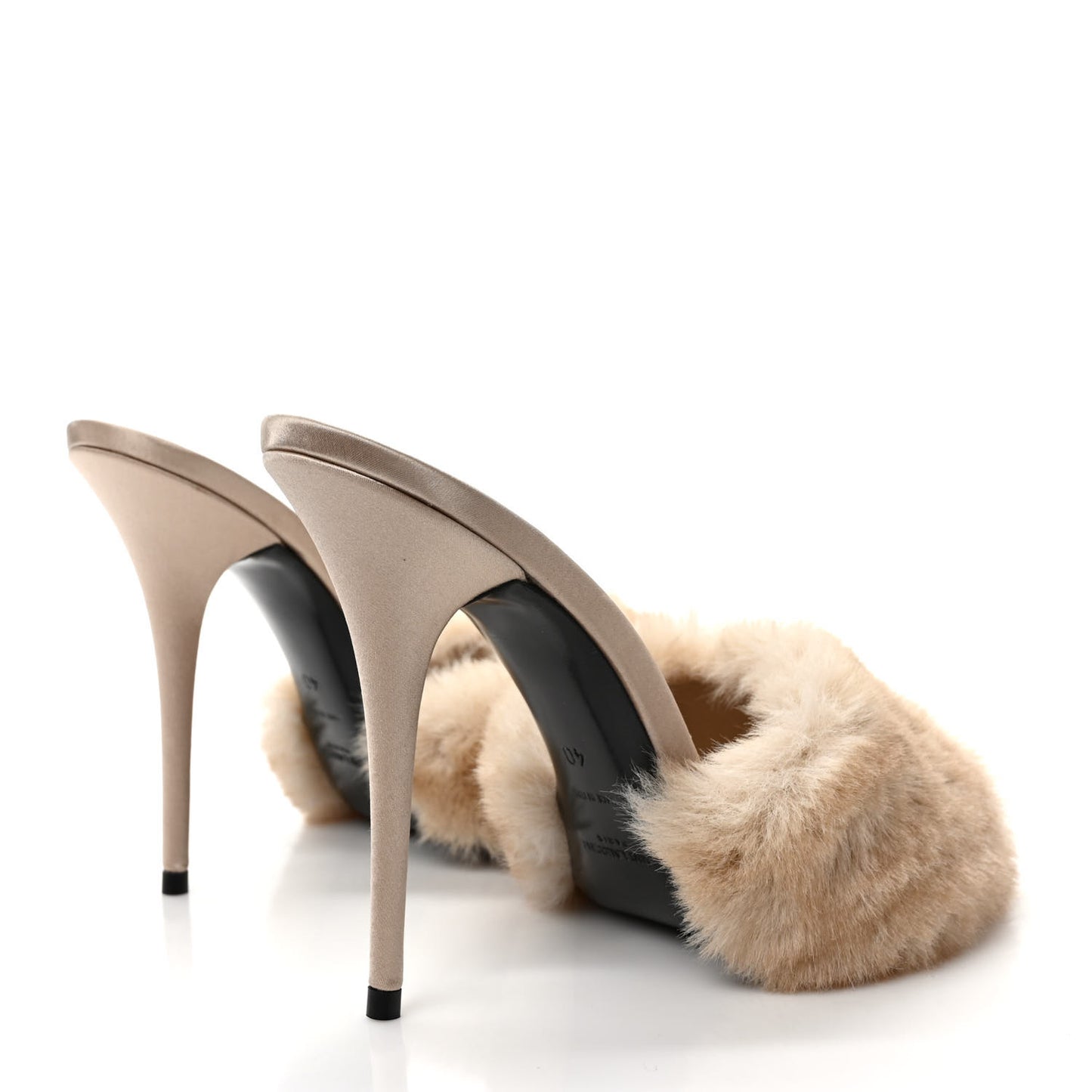 Faux Fur La 16 Mule Sandals 40 Light Beige