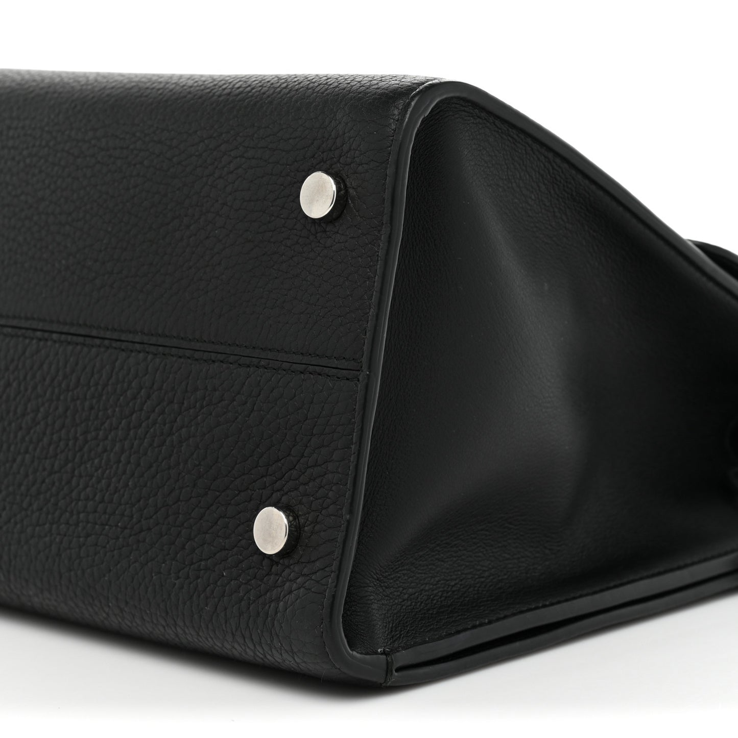 Grained Calfskin Medium Diorever Flap Black