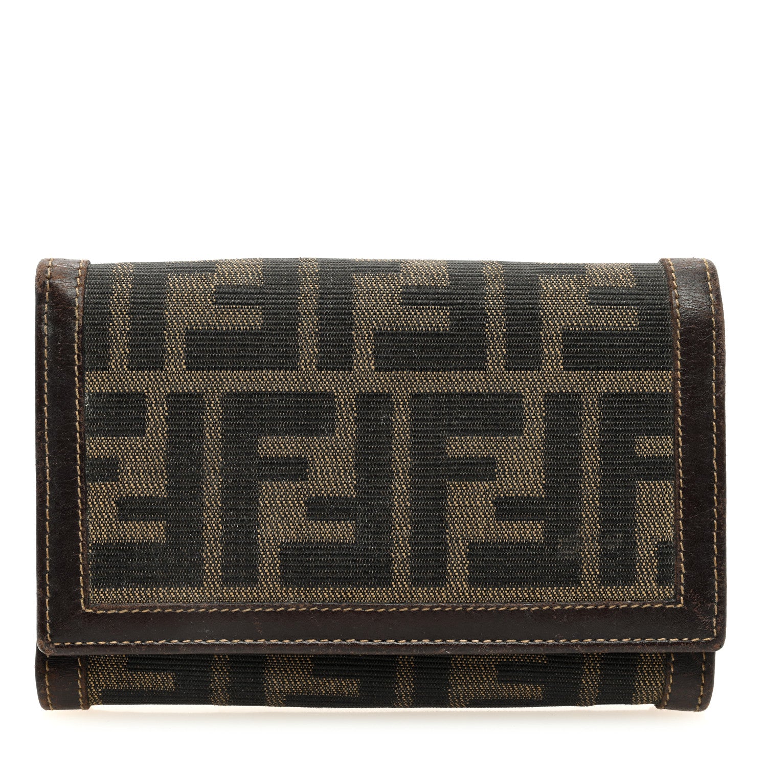 Fendi Zucca Compact Wallet Tobacco 1 of 6