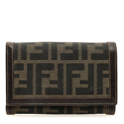 Fendi Zucca Compact Wallet Tobacco 1 of 6