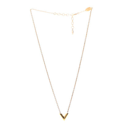 Louis Vuitton Essential V Necklace Gold 3 of 6