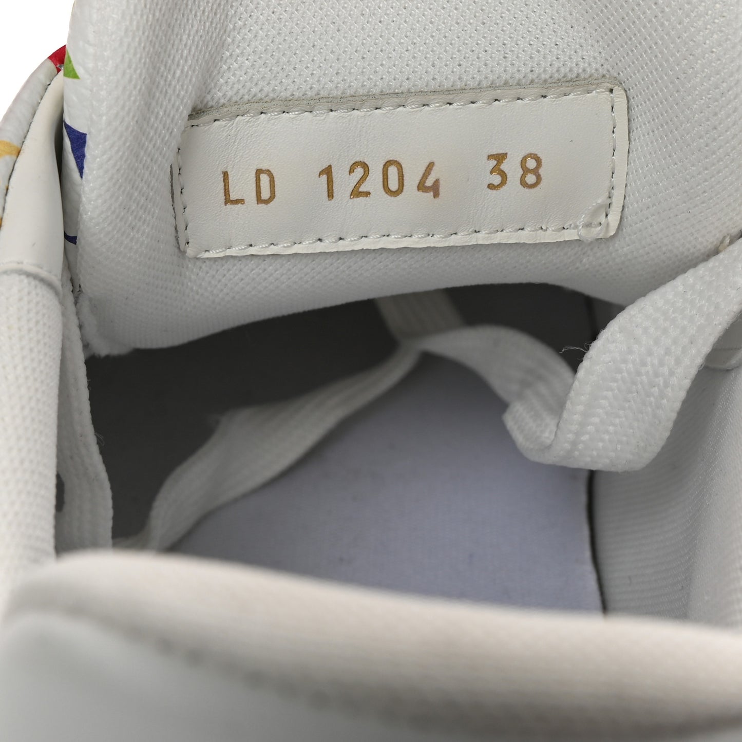 LV X TM Calfskin Monogram Multicolor Womens LV Trainer Sneakers 38 White