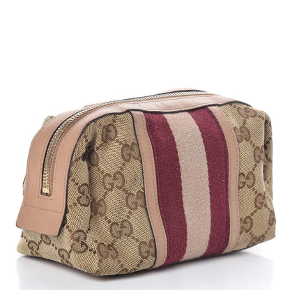 Gucci Monogram Web Small Cosmetic Case Bordeaux 3 of 10