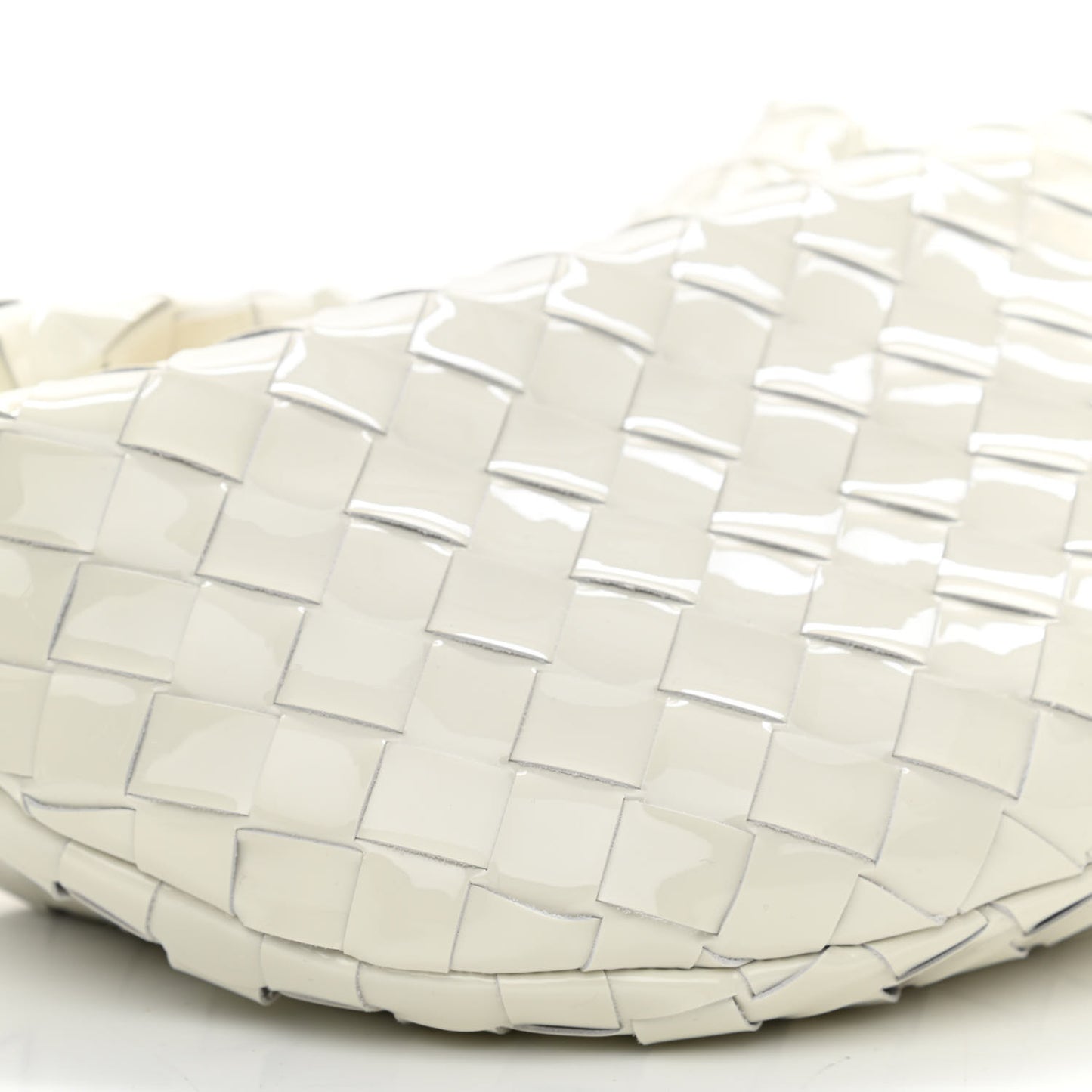 Patent Nappa Intrecciato Mini Jodie White