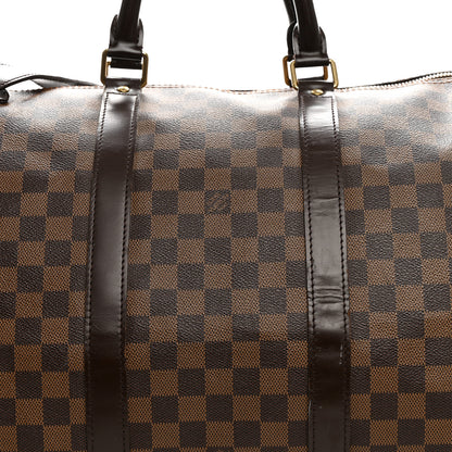 Louis Vuitton Damier Ebene Keepall Bandouliere 55 7 of 11