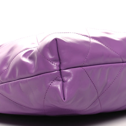 Chanel Shiny Calfskin Quilted Small Chanel 22 Purple 11 of 13
