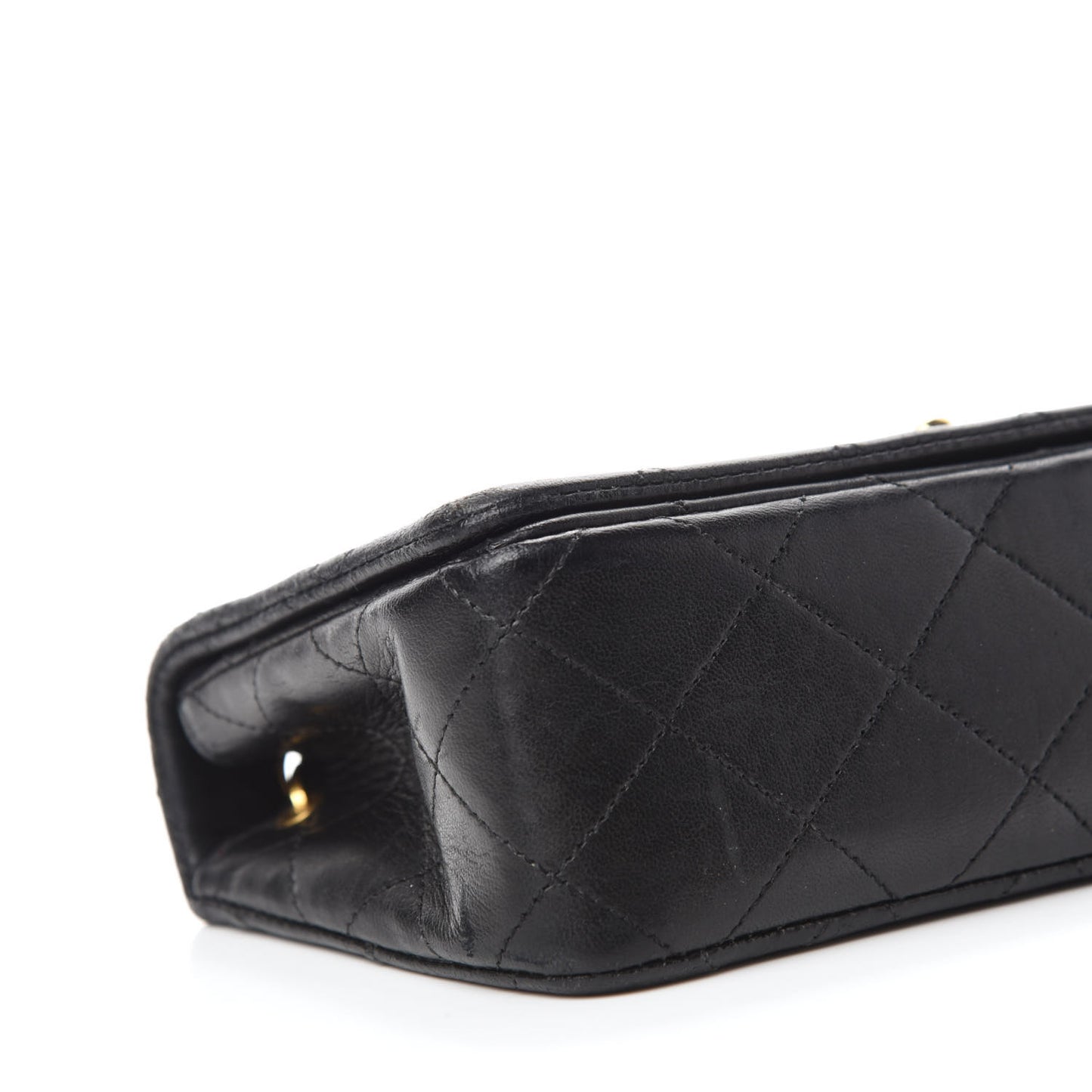 Lambskin Quilted Small Single Flap Black