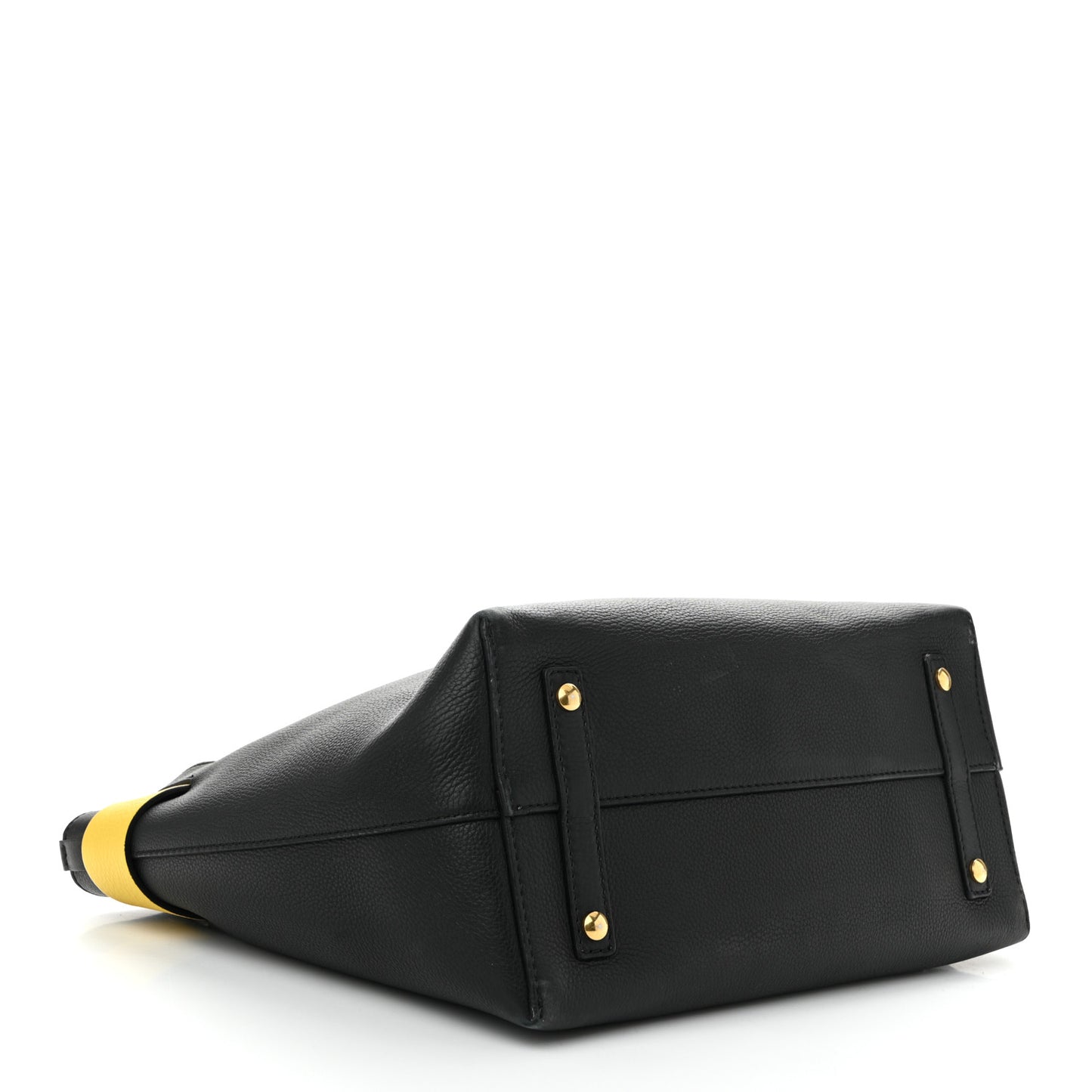 Marais Calfskin Medium Belt Bag  Black Yellow