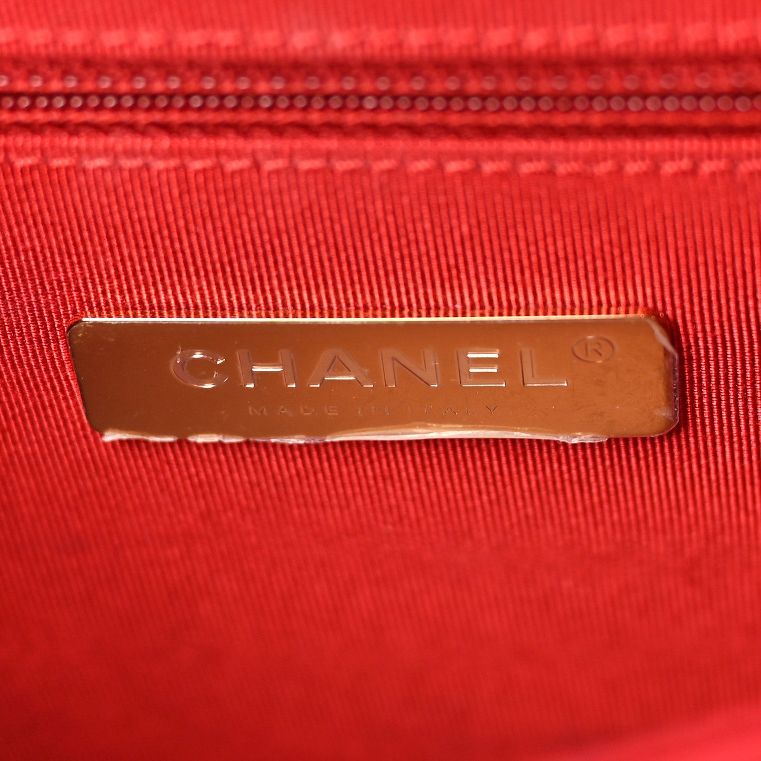 Chanel Calfskin Caviar Quilted Chain Handle Flap Red 6 of 11