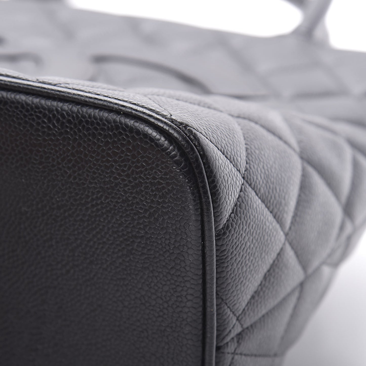 Caviar Quilted Medallion Tote Black