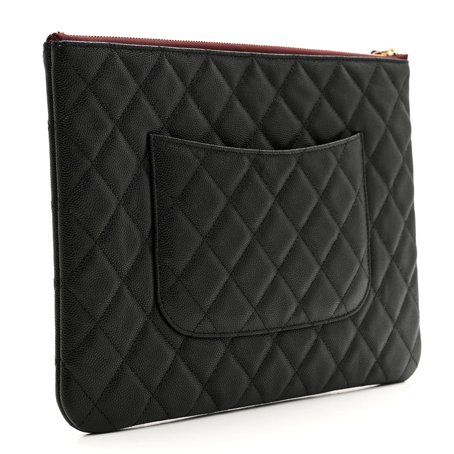 Chanel Caviar Quilted Medium Cosmetic Case Black 3 of 8