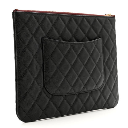 Chanel Caviar Quilted Medium Cosmetic Case Black 3 of 8
