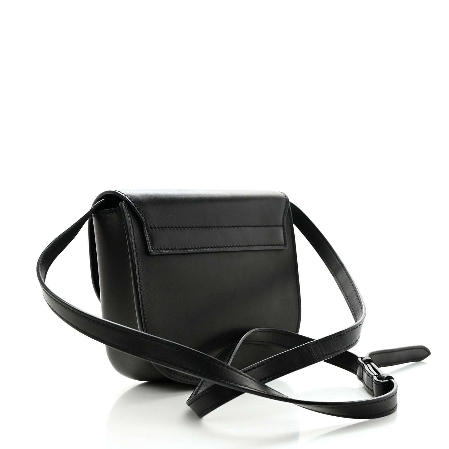 Smooth Calfskin Classic Monogram Small Kaia Satchel Black