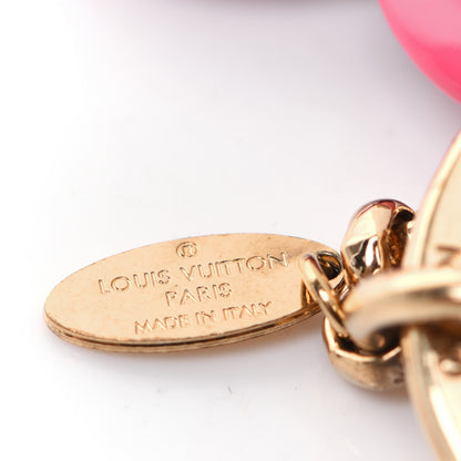 Louis Vuitton Resin Wood Vivienne Bag Charm Pink 3 of 7