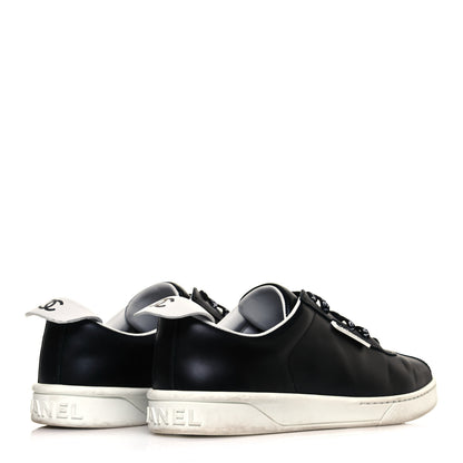 Chanel Calfskin CC Womens Sneakers 37 Black 4 of 11