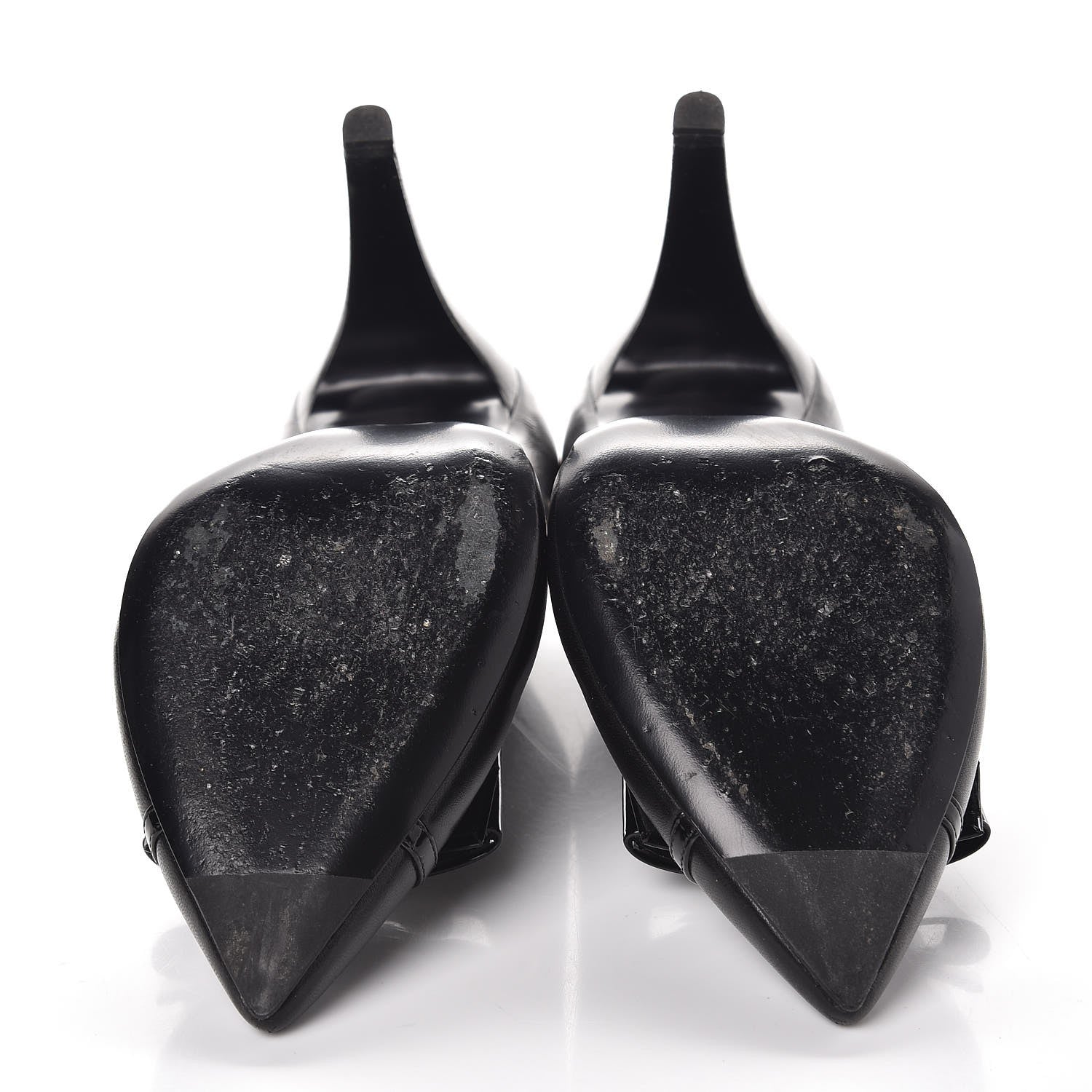 Chanel Lambskin Patent Bow Cap Toe Pumps 36.5 Black 7 of 12